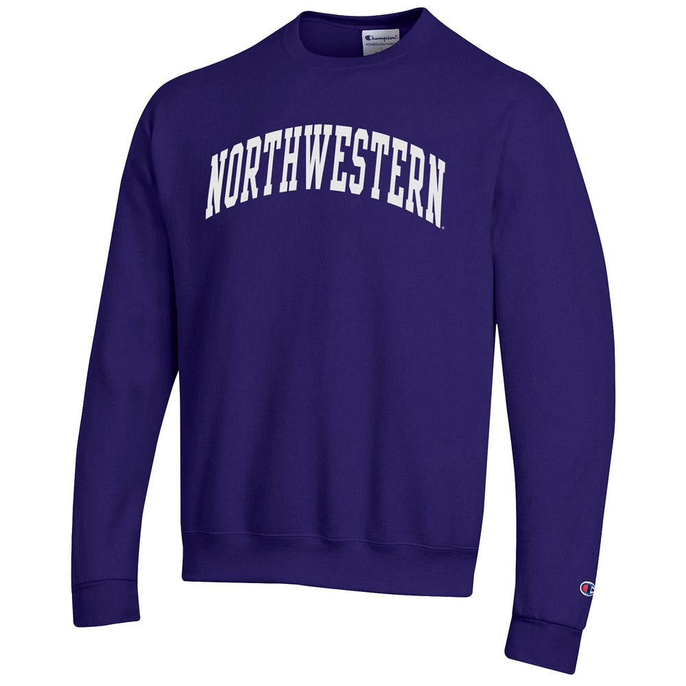 Sweat-shirt en polaire Champion Purple Northwestern Wildcats Basic Arch pour homme