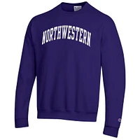 Sweat-shirt en polaire Champion Purple Northwestern Wildcats Basic Arch pour homme