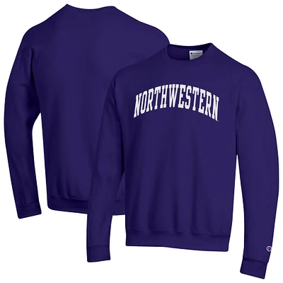 Sweat-shirt en polaire Champion Purple Northwestern Wildcats Basic Arch pour homme