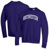Sweat-shirt en polaire Champion Purple Northwestern Wildcats Basic Arch pour homme