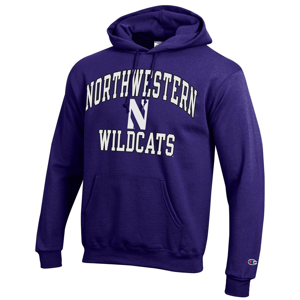 Chandail à capuchon moteur élevé Champion Northwestern Wildcats pour hommes, violet