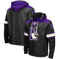 Sweat à capuche lacets Colosseum noir Northwestern Wildcats 2.0 pour hommes