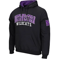 Men's Colosseum Black Northwestern Wildcats Double Arch Pullover Hoodie