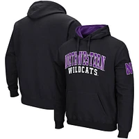 Chandail à capuchon Colosseum Northwestern Wildcats pour hommes, noir, double arche