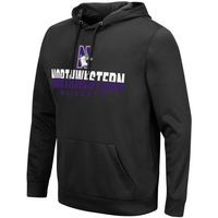 Men's Colosseum Black Northwestern Wildcats Lantern Pullover Hoodie