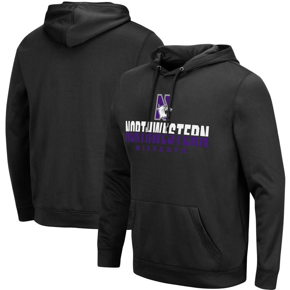 Men's Colosseum Black Northwestern Wildcats Lantern Pullover Hoodie