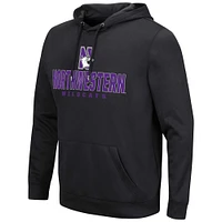 Men's Colosseum Black Northwestern Wildcats Lantern Pullover Hoodie