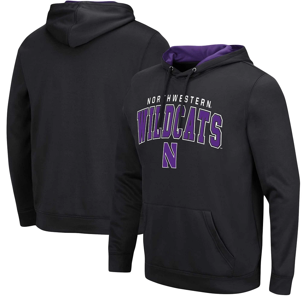 Men's Colosseum Black Northwestern Wildcats Resistance Pullover Hoodie