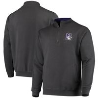 Men's Colosseum Charcoal Northwestern Wildcats Tortugas Logo Quarter-Zip Jacket