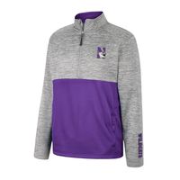 Men's Colosseum Gray Northwestern Wildcats John Half-Zip Jacket