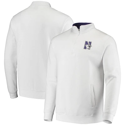 Men's Colosseum White Northwestern Wildcats Tortugas Logo Quarter-Zip Jacket