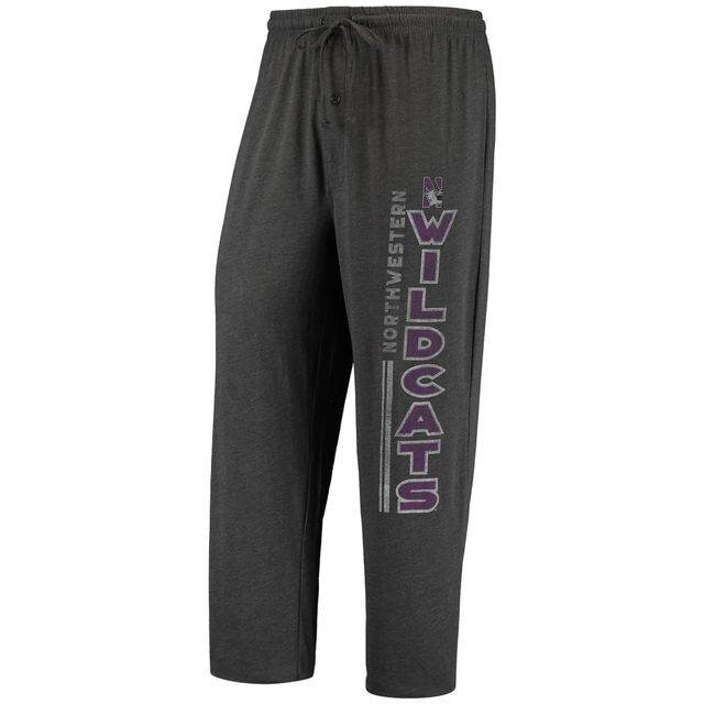 Concepts Sport Heathered Charcoal/Violet Northwestern Wildcats Meter T-shirt et pantalon Ensemble de nuit