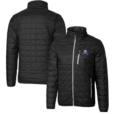 Northwestern Wildcats Cutter & Buck Team Logo Big Tall Rainier PrimaLoft Eco Insulated Full-Zip Puffer Jacket - Black