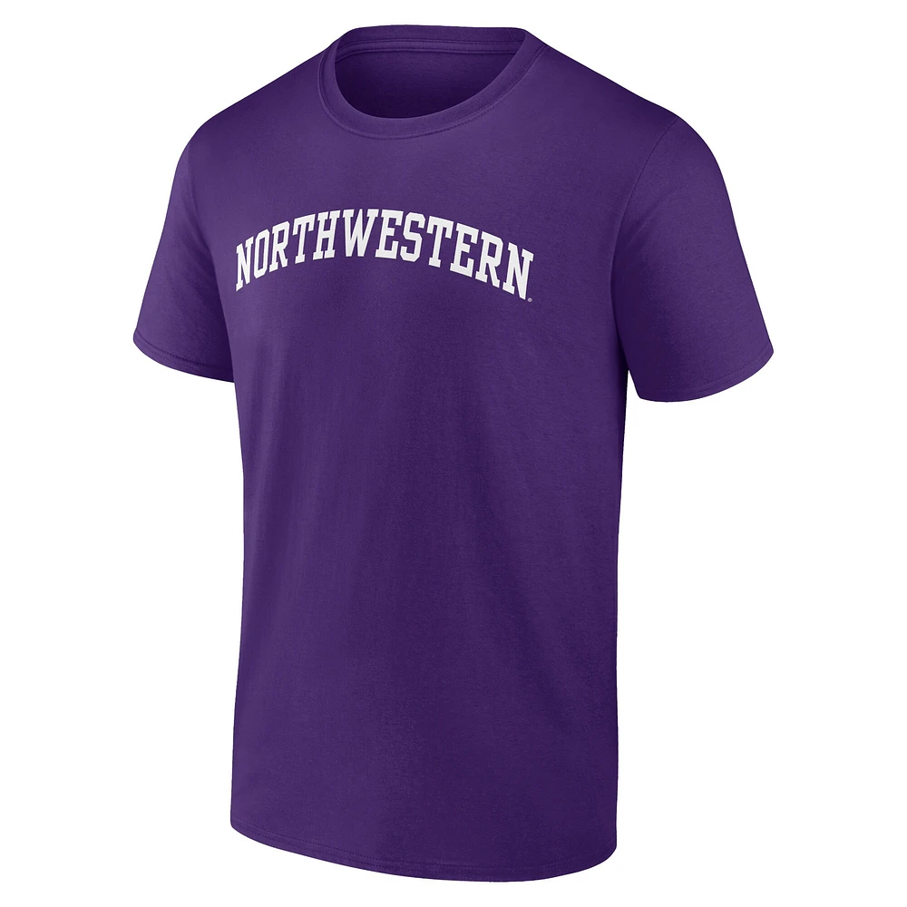 T-shirt violet Fanatics Northwestern Wildcats Basic Arch pour hommes