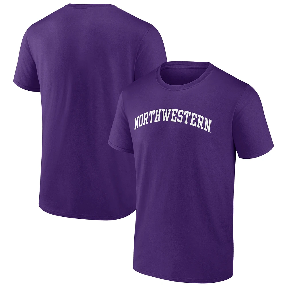 T-shirt violet Fanatics Northwestern Wildcats Basic Arch pour hommes