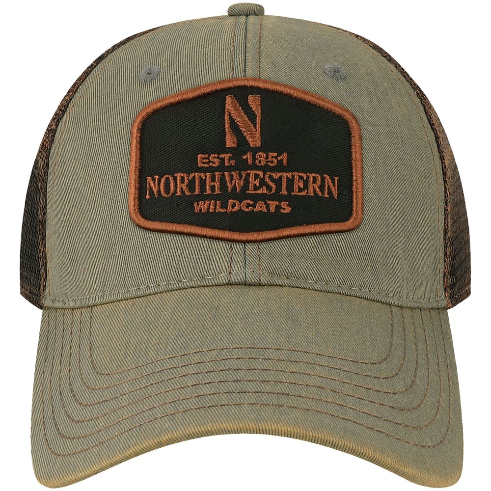 Men's Gray Northwestern Wildcats Practice Old Favorite Trucker Snapback Hat