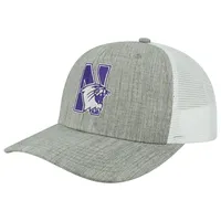 Men's Legacy Athletic Heather Gray/White Northwestern Wildcats The Champ Trucker Snapback Hat