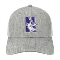 Men's Legacy Athletic Heather Gray/White Northwestern Wildcats The Champ Trucker Snapback Hat