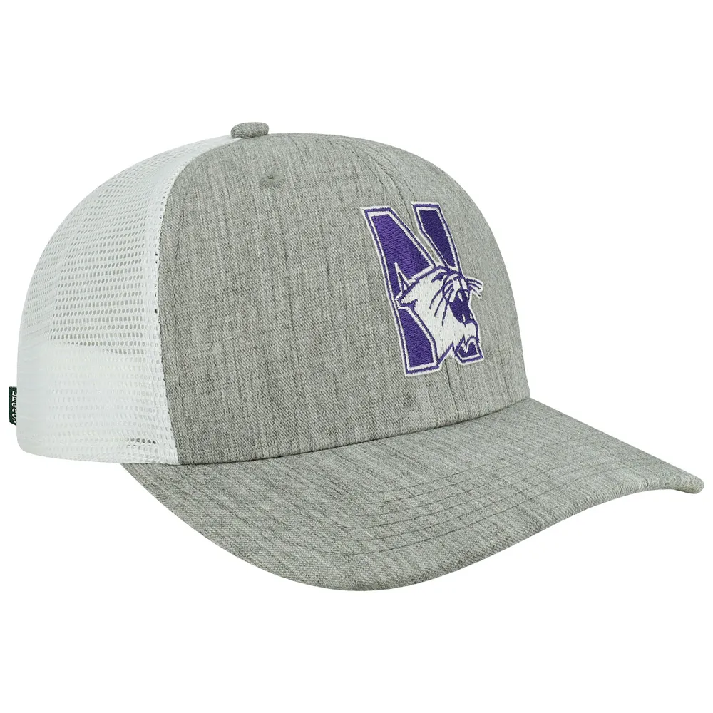 Men's Legacy Athletic Heather Gray/White Northwestern Wildcats The Champ Trucker Snapback Hat