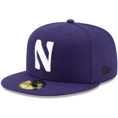 Men's New Era Purple Northwestern Wildcats Primary Team Logo Basic 59FIFTY Fitted Hat