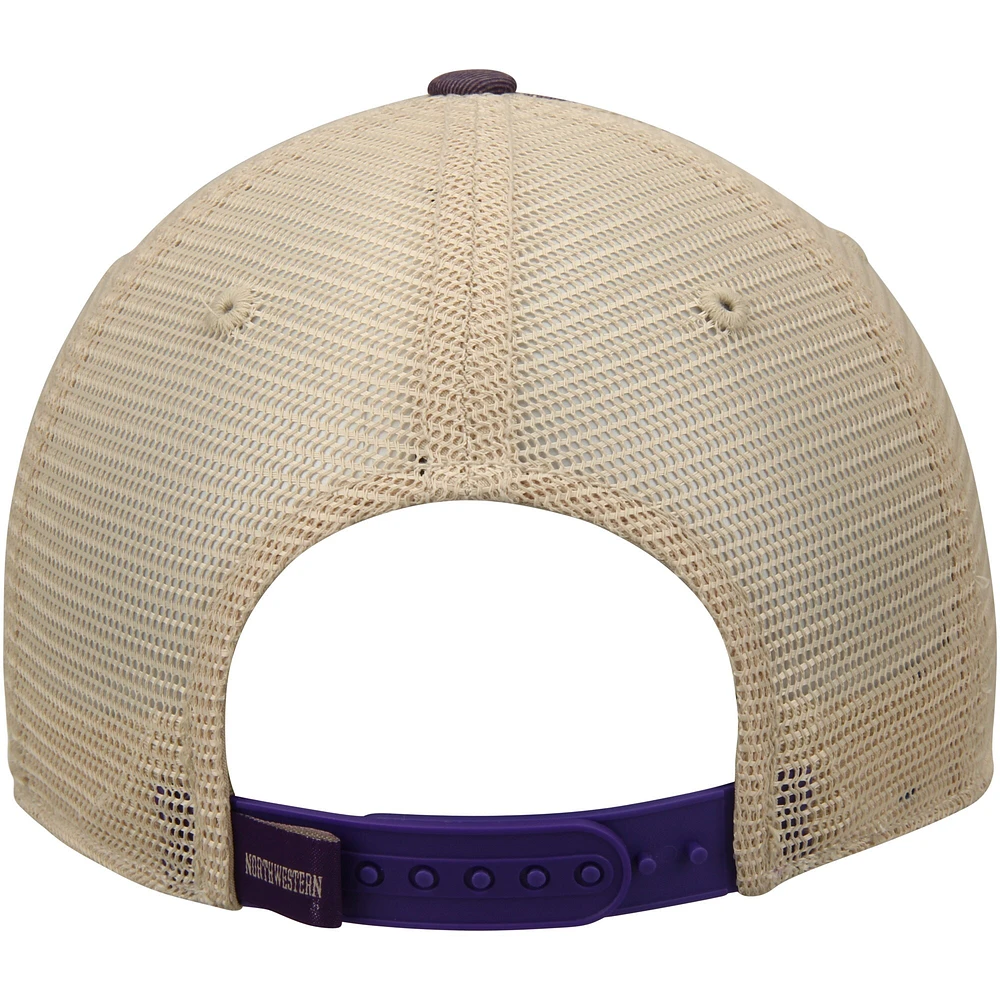 Casquette de camionneur Offroad Northwestern Wildcats Top of the World pour homme violet/havane