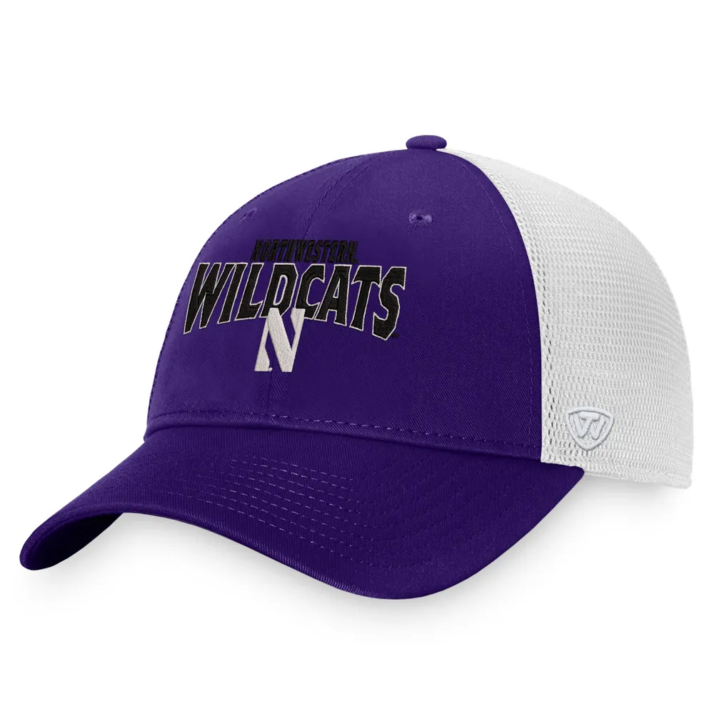 TOP NWSTRN PRPLE WHIT NCAA TOP BREAKOUT TRUCKER HATMENSTR