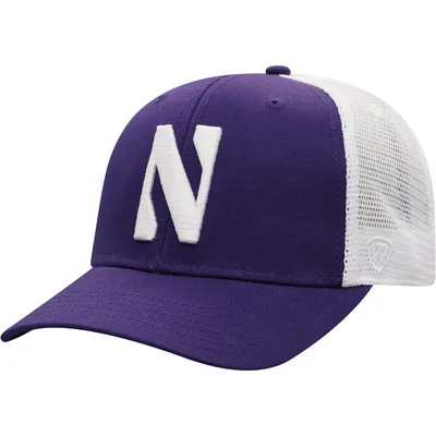 Northwestern Wildcats Top of the World Trucker Snapback Hat - Purple/White