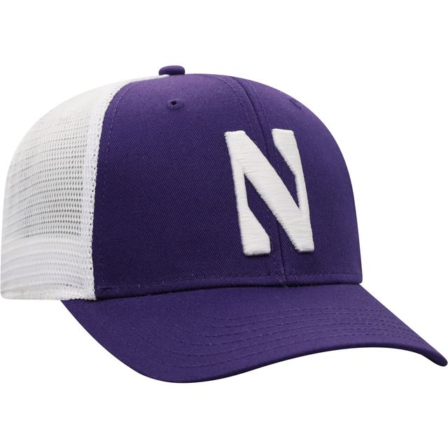 Casquette Trucker Snapback Northwestern Wildcats pour homme Top of the World violet/blanc