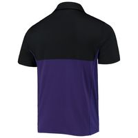 Men's Under Armour Black/Purple Northwestern Wildcats 2022 Blocked Coaches Performance Polo