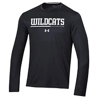 Men's Under Armour Black Northwestern Wildcats 2022 Sideline Training Performance Long Sleeve T-Shirt