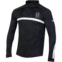 Haut à quart de zip camouflage Under Armour Northwestern Wildcats Game Day Camo Raglan pour hommes