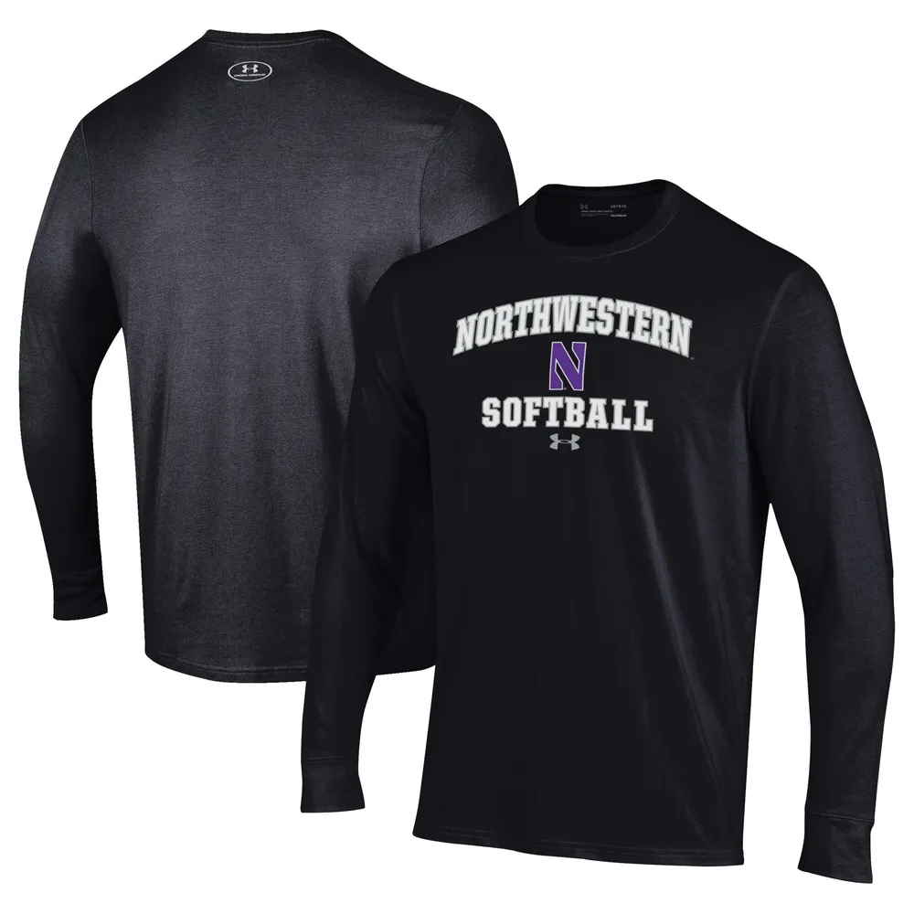 Lids Northwestern Wildcats Under Armour Softball Performance Long Sleeve T- Shirt