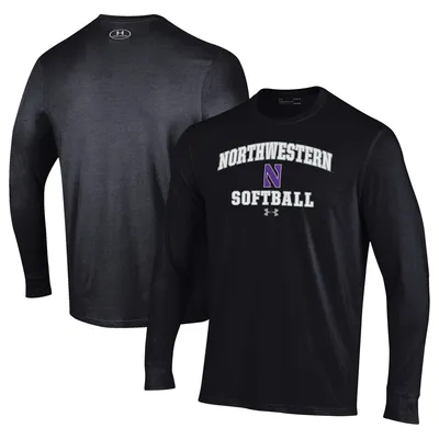 Northwestern Wildcats Under Armour Softball Performance Long Sleeve T-Shirt