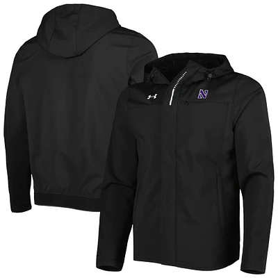 Under Armour Northwestern Wildcats Swoven Performance Veste entièrement zippée pour homme Noir