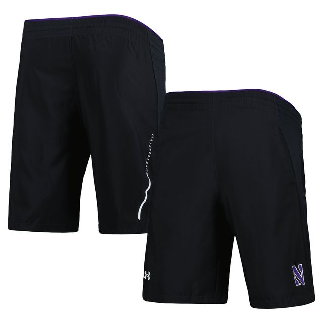 Short tissé Northwestern Wildcats Under Armour pour homme noir