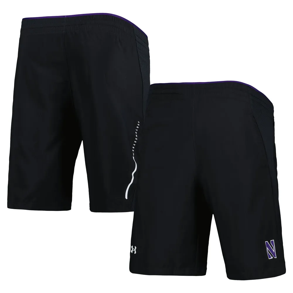 Men's Under Armour Black Northwestern Wildcats Woven Shorts