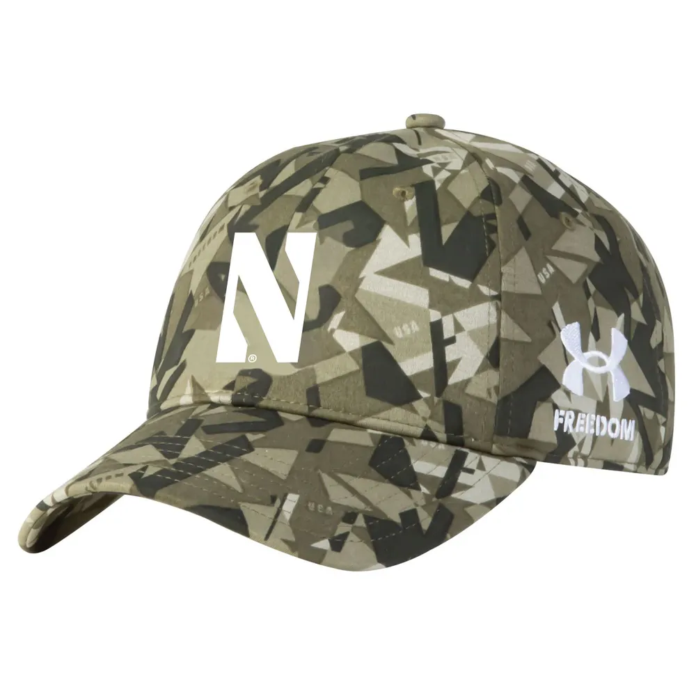 Men's Under Armour  Camo Northwestern Wildcats Freedom Collection Adjustable Hat  