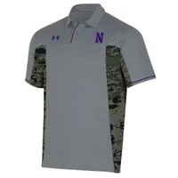 Men's Under Armour Gray Northwestern Wildcats Freedom Polo