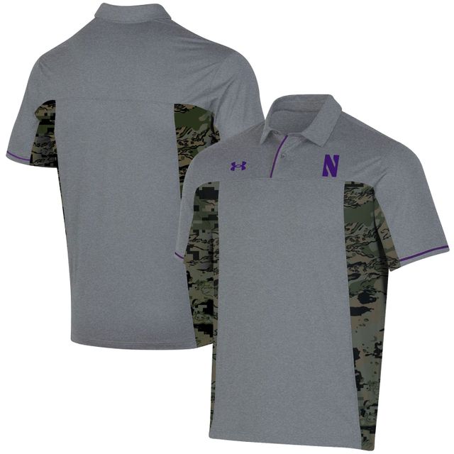 Polo gris Under Armour Northwestern Wildcats Freedom pour hommes