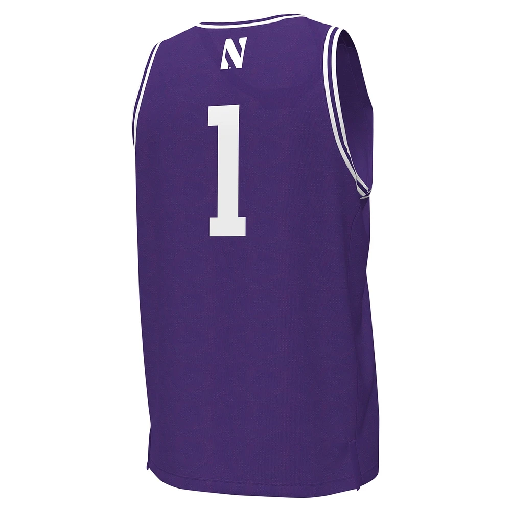 Men's Under Armour #1 Purple Northwestern Wildcats Replica Basketball Jersey