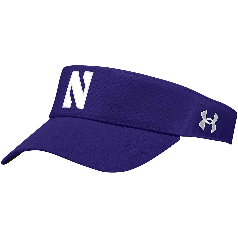 Visière réglable Performance avec logo Northwestern Wildcats violet Under Armour pour homme