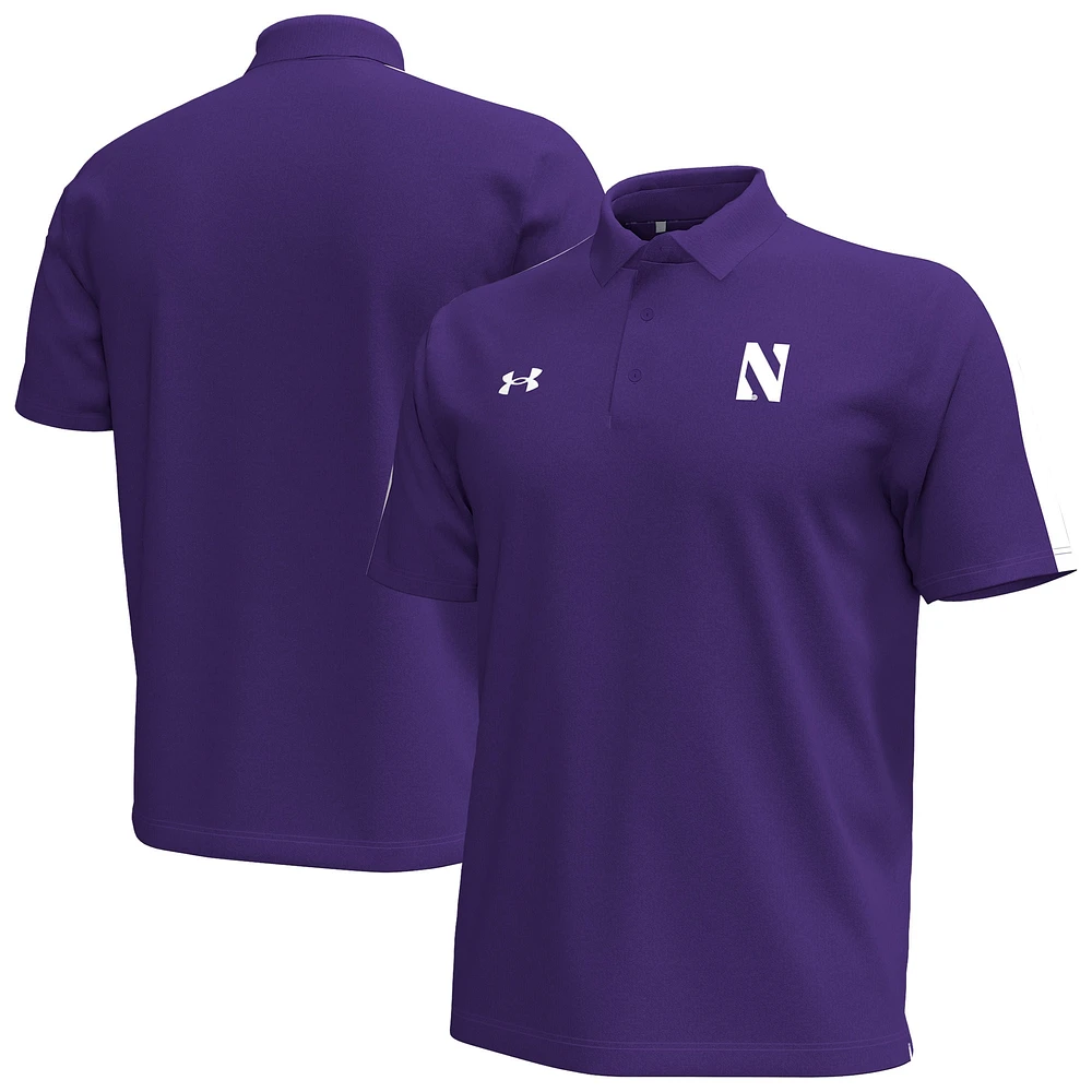 Men's Under Armour Purple Northwestern Wildcats Pinnacle Performance Polo