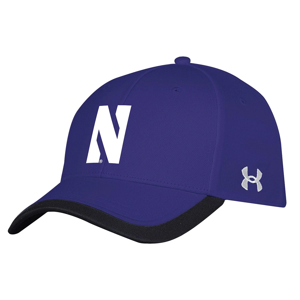 Men's Under Armour  Purple Northwestern Wildcats Sideline Blitzing Accent Adjustable Hat