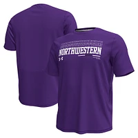 T-shirt violet Under Armour Northwestern Wildcats Sideline Knockout pour homme