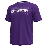 T-shirt violet Under Armour Northwestern Wildcats Sideline Knockout pour homme