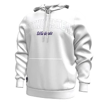 Men's Under Armour White Northwestern Wildcats 2024 Sideline Essential Fleece Pullover Hoodie