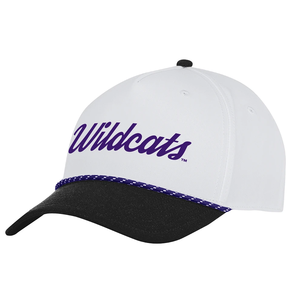 Casquette réglable en corde blanche Northwestern Wildcats Driver Under Armour pour hommes