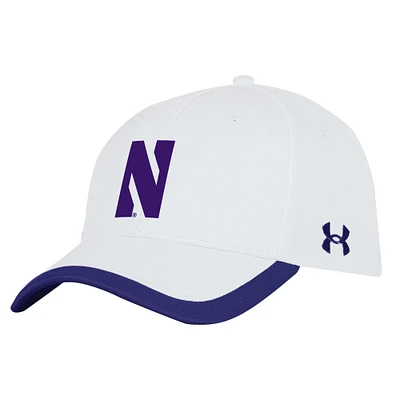 Casquette réglable Under Armour Northwestern Wildcats Sideline Blitzing Accent pour hommes