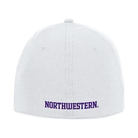 Casquette Under Armour Northwestern Wildcats Sideline Performance Flex pour hommes, blanche