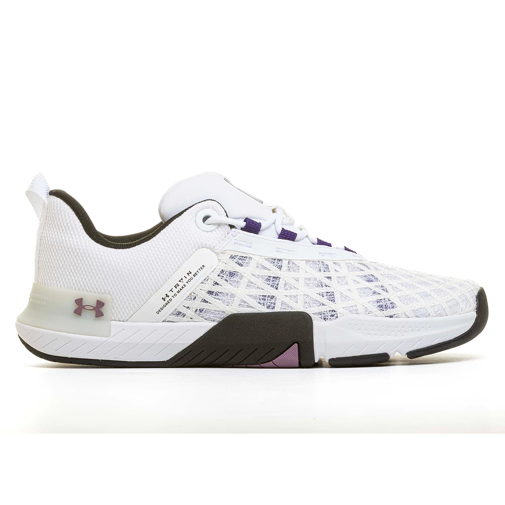 Chaussures d'entraînement Under Armour blanches Northwestern Wildcats TriBase Reign 5 pour hommes